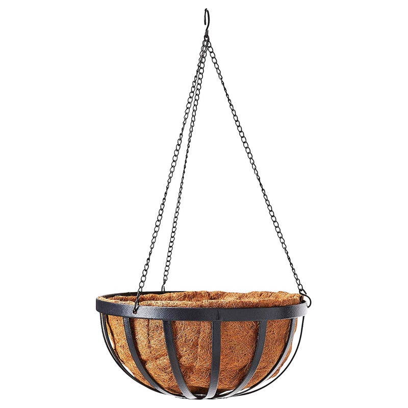 أركاديا Arcadia Garden Products CB42 سلة معلقة دائرية مقاس 12 بوصة، باللون الأسود - Image 2